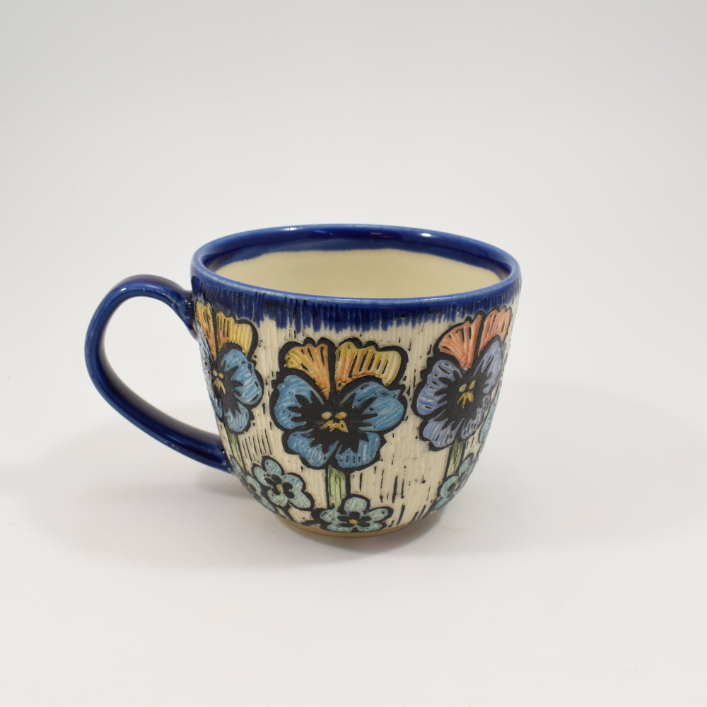 Pansy - Cobalt Teacup