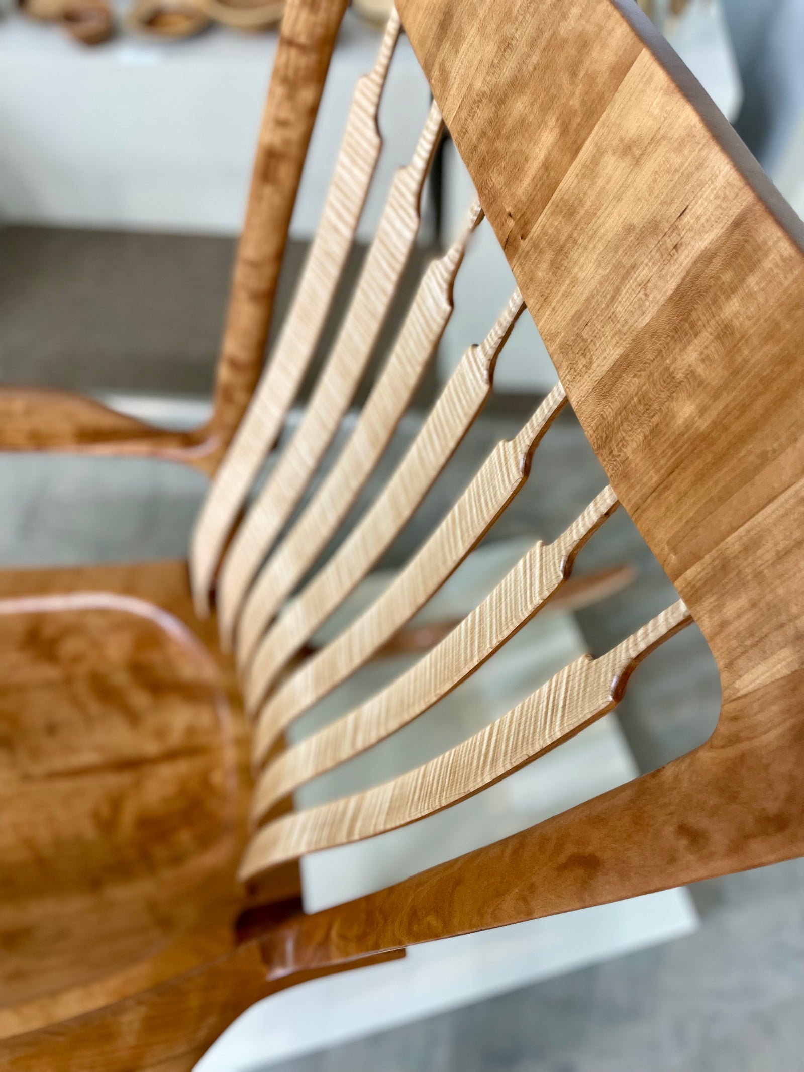 Rocking Chair - Curly Cherry & Tiger Maple