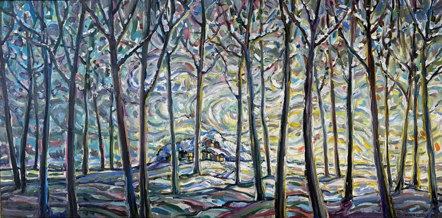 Winter Cabin Morning