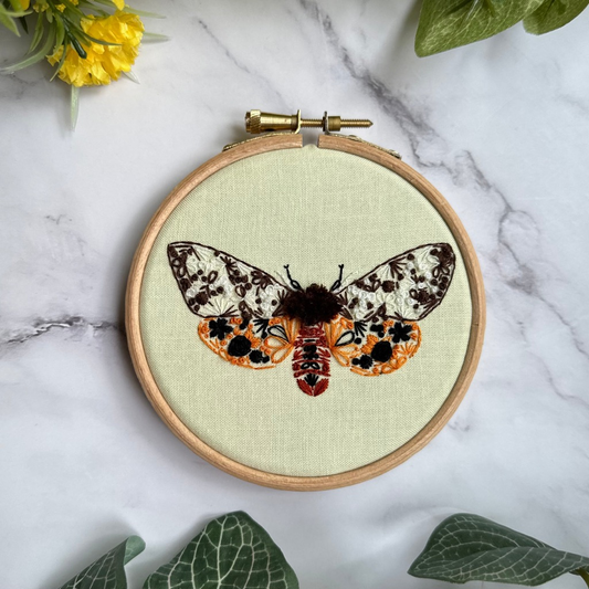 Mini Embroidery Kit- Garden Tiger Moth