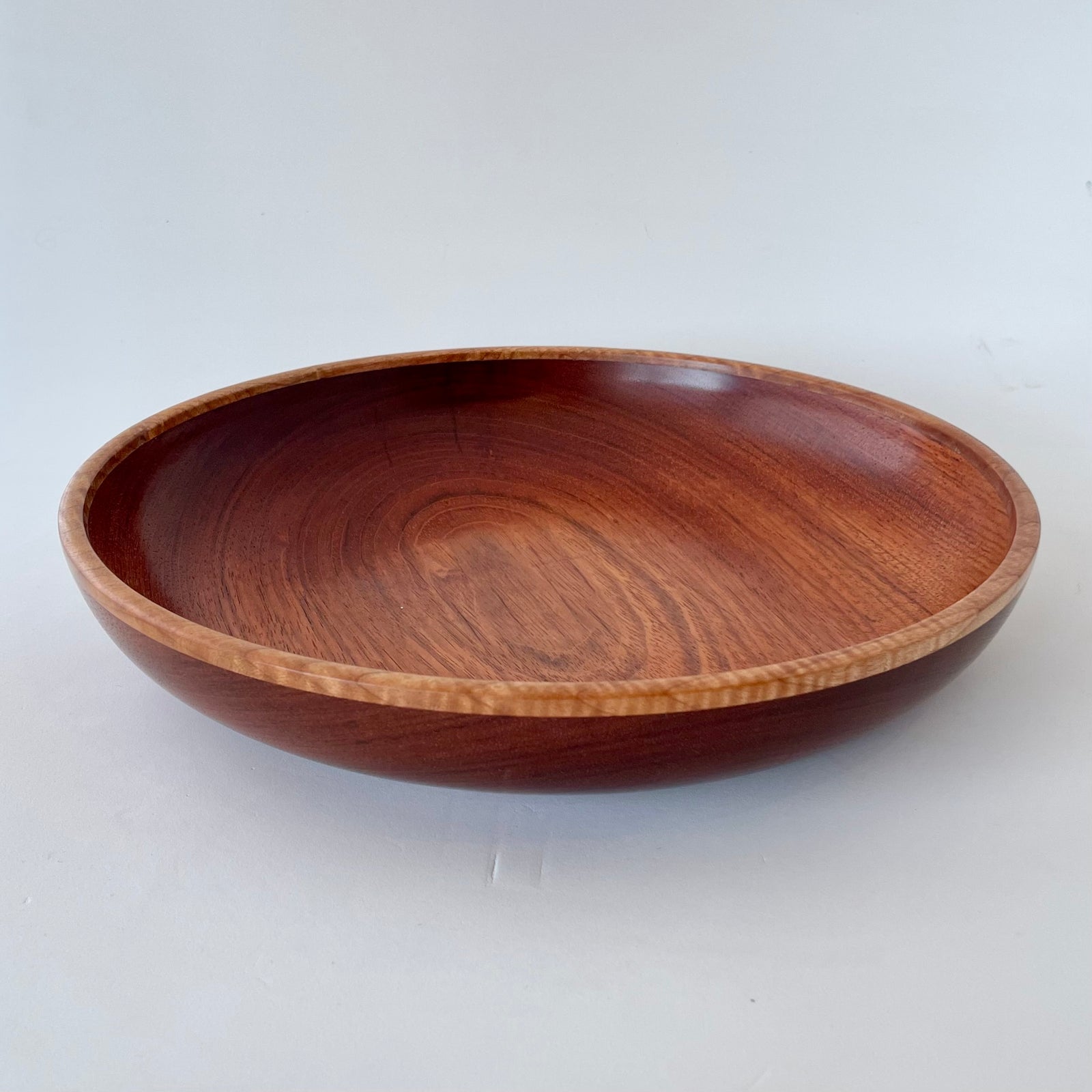 Shallow Ipe & Curly Maple Bowl