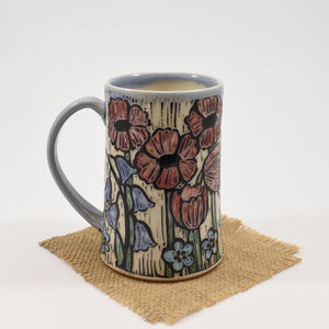 Mug - Spring Flowers, Light Blue