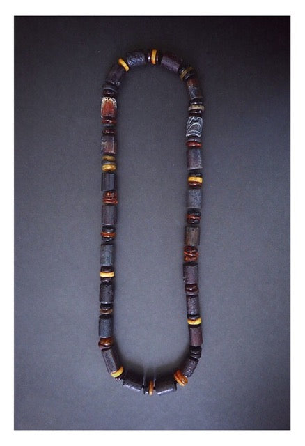 Necklace - Brown Agate & Amber