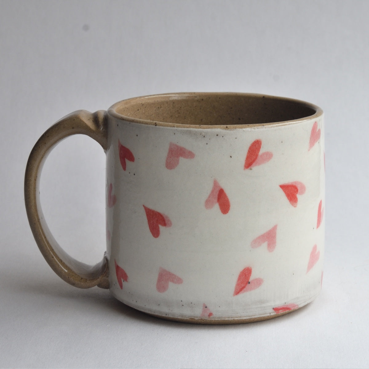 Rustic Short Mug - Heart Petals