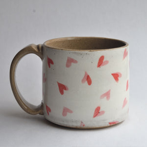 Rustic Short Mug - Heart Petals