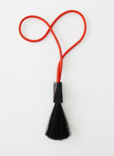 Necklace - Leather, Horse Hair & Ebony