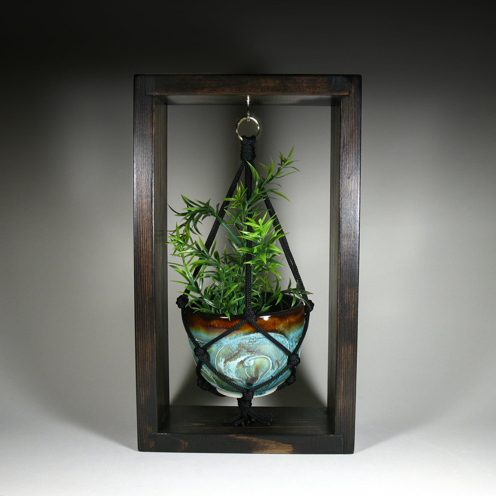 Framed Macrame Pots