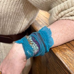 Handfelted wrap bracelet