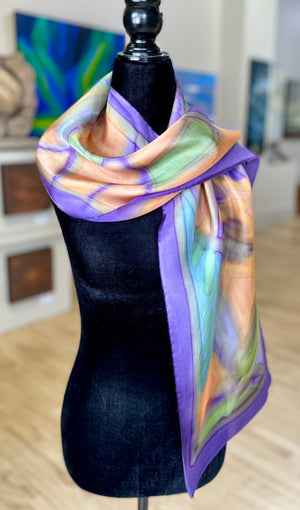 11" x 60 - 70" Silk Scarf