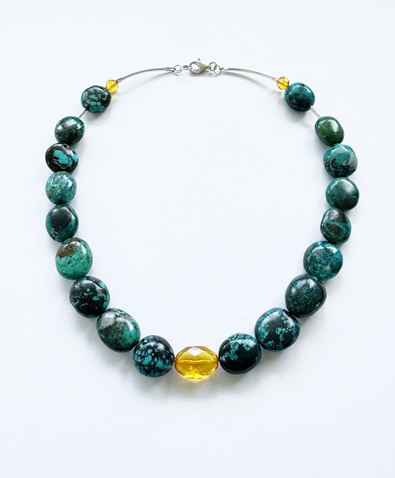 Turquoise & Amber Necklace