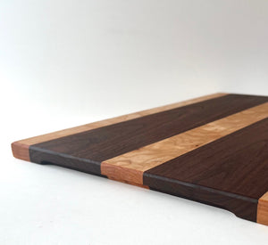 Charcuterie Board - Walnut & Maple wide stripes