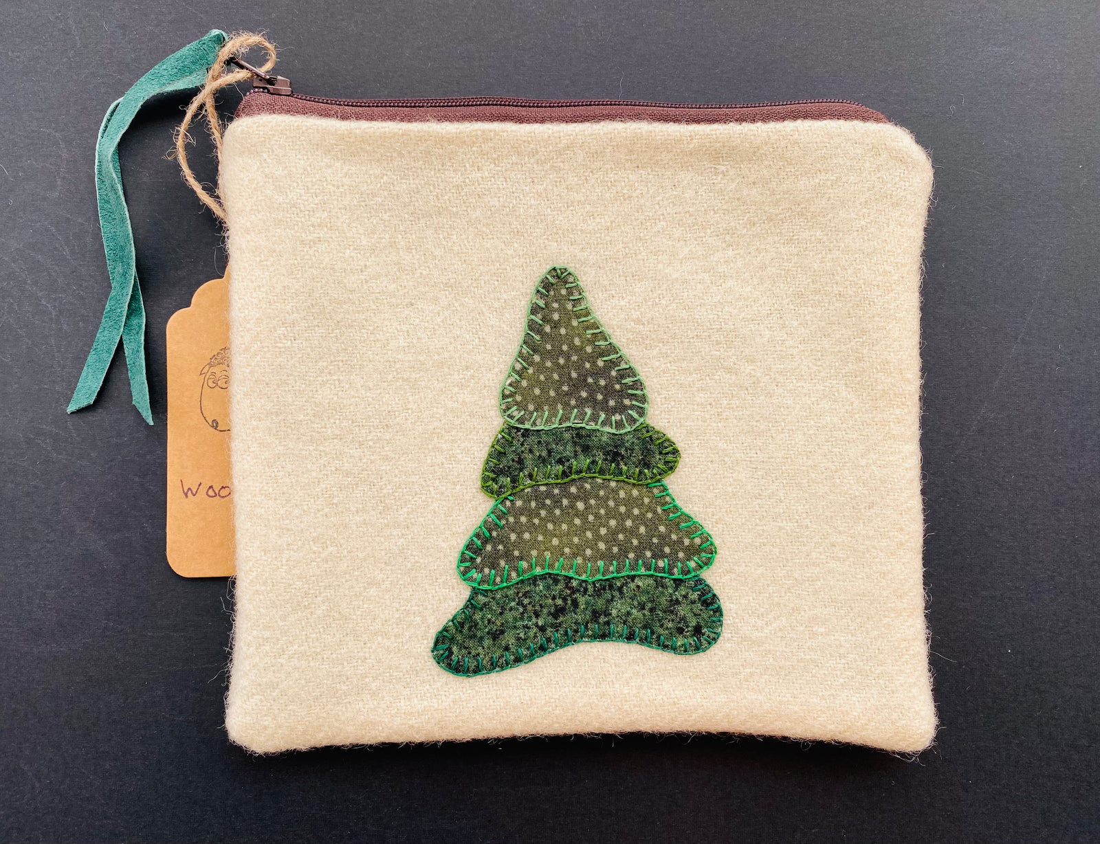 White Pouch with Tree