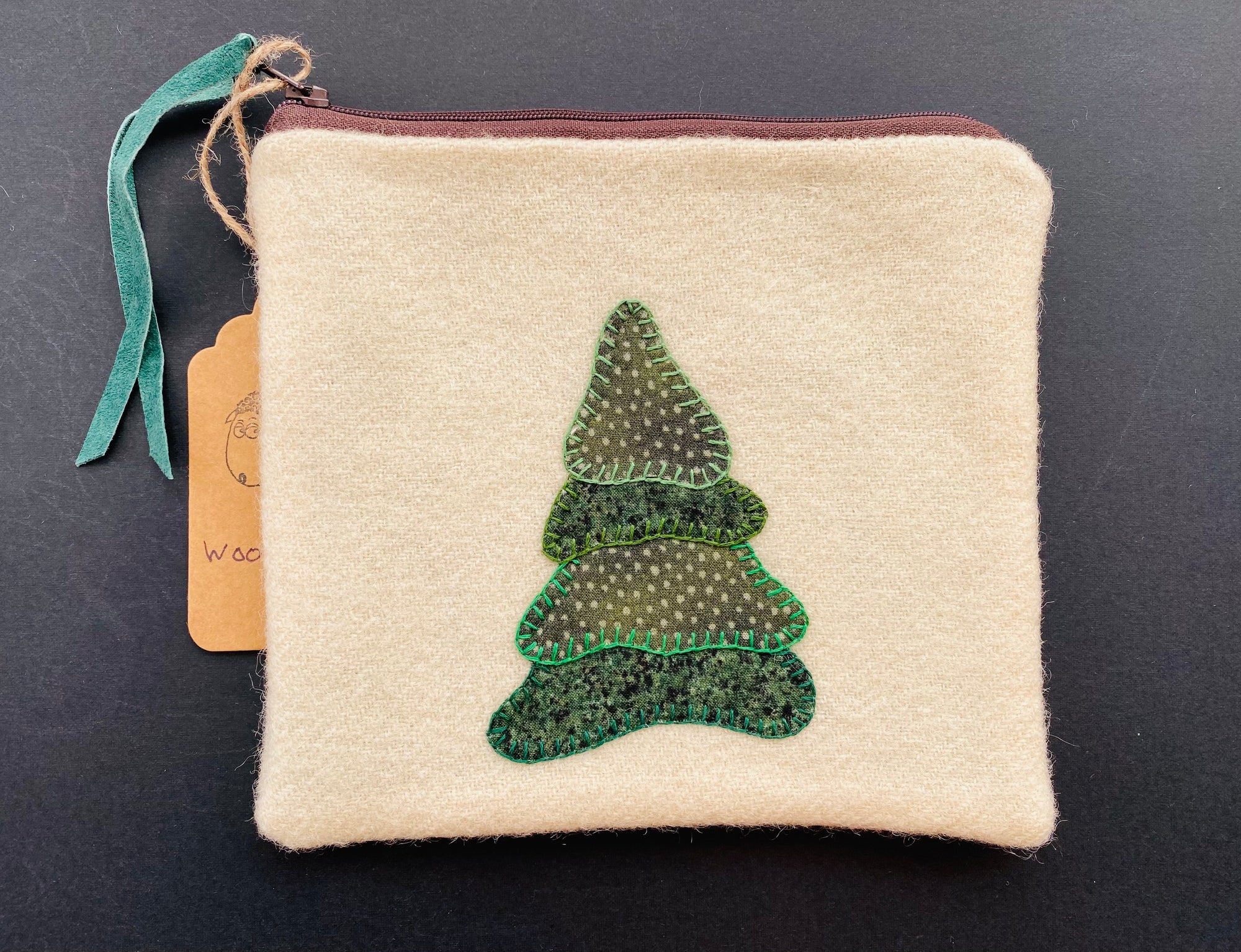 White Pouch with Tree