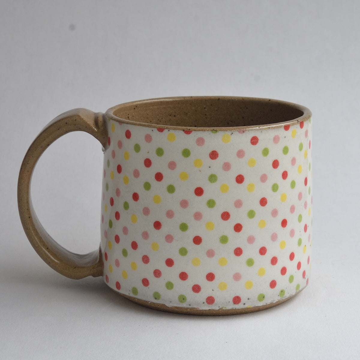 Rustic Short Mug - Polka Dots