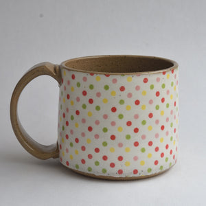 Rustic Short Mug - Polka Dots