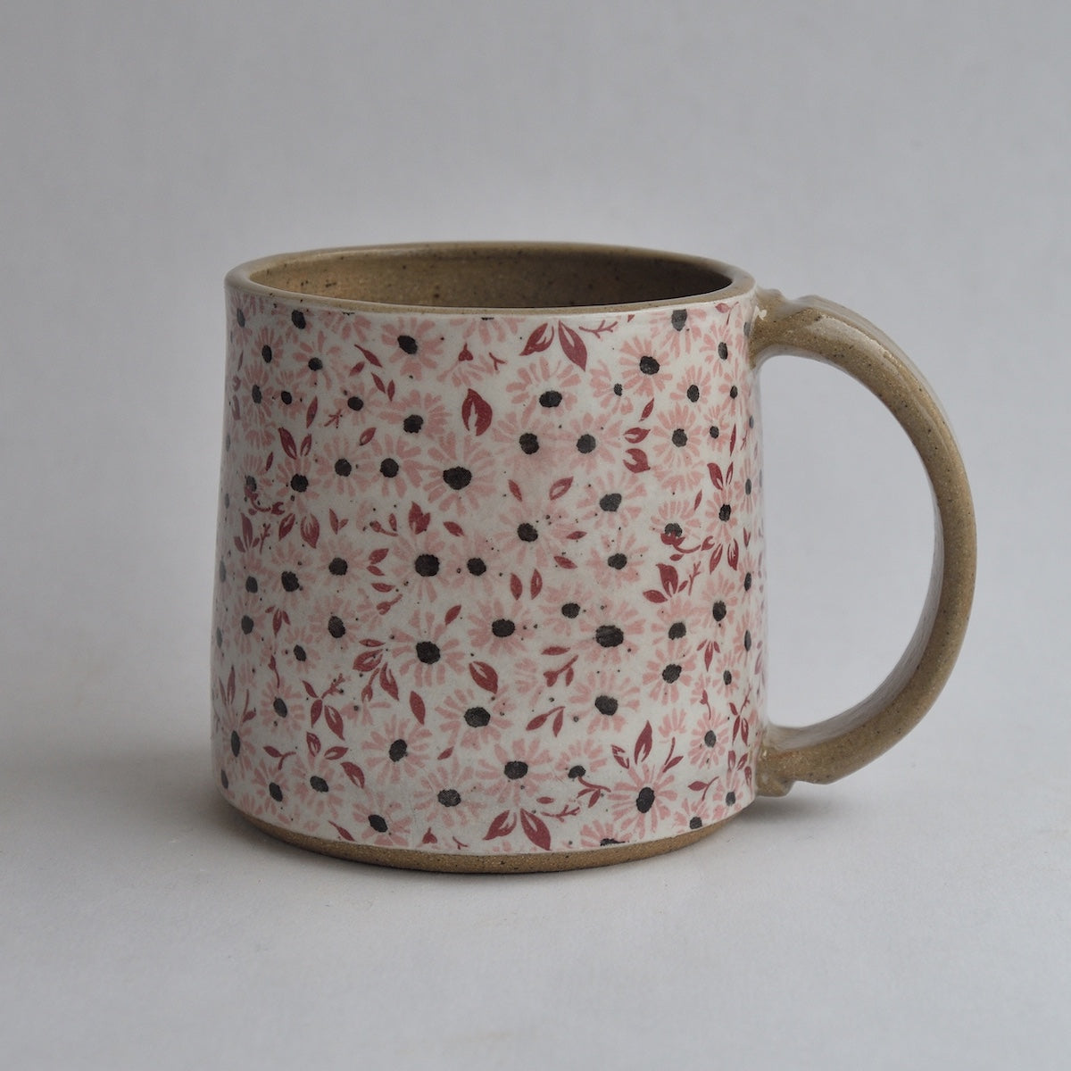 Rustic Medium Mug - Pink Daisies