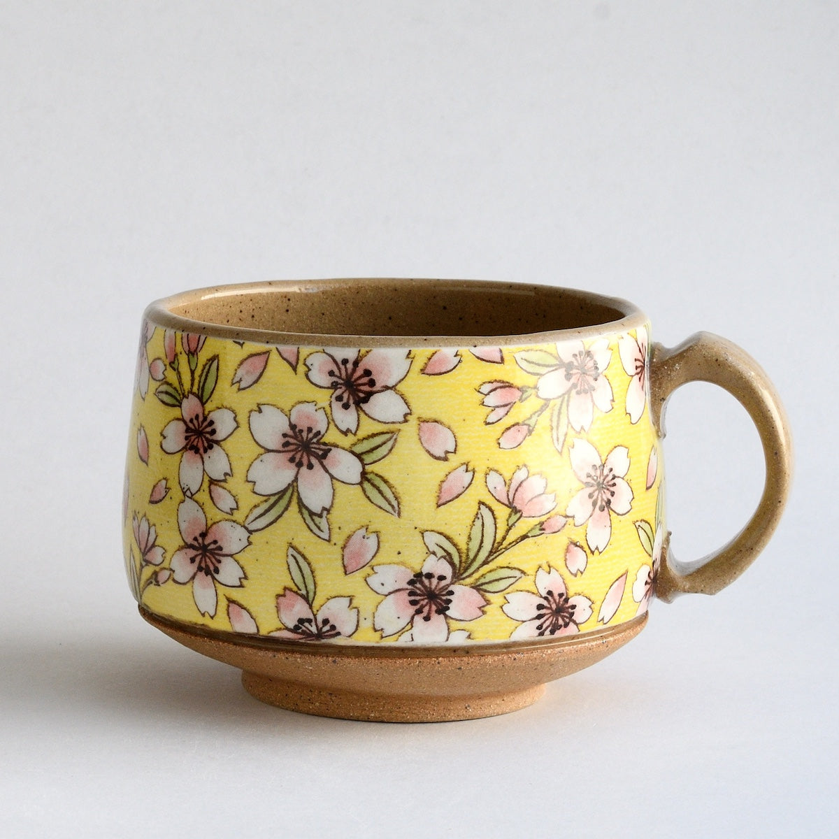 Yellow Sakura Round Mug