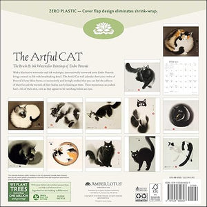 Artful Cat Wall Calendar 2025