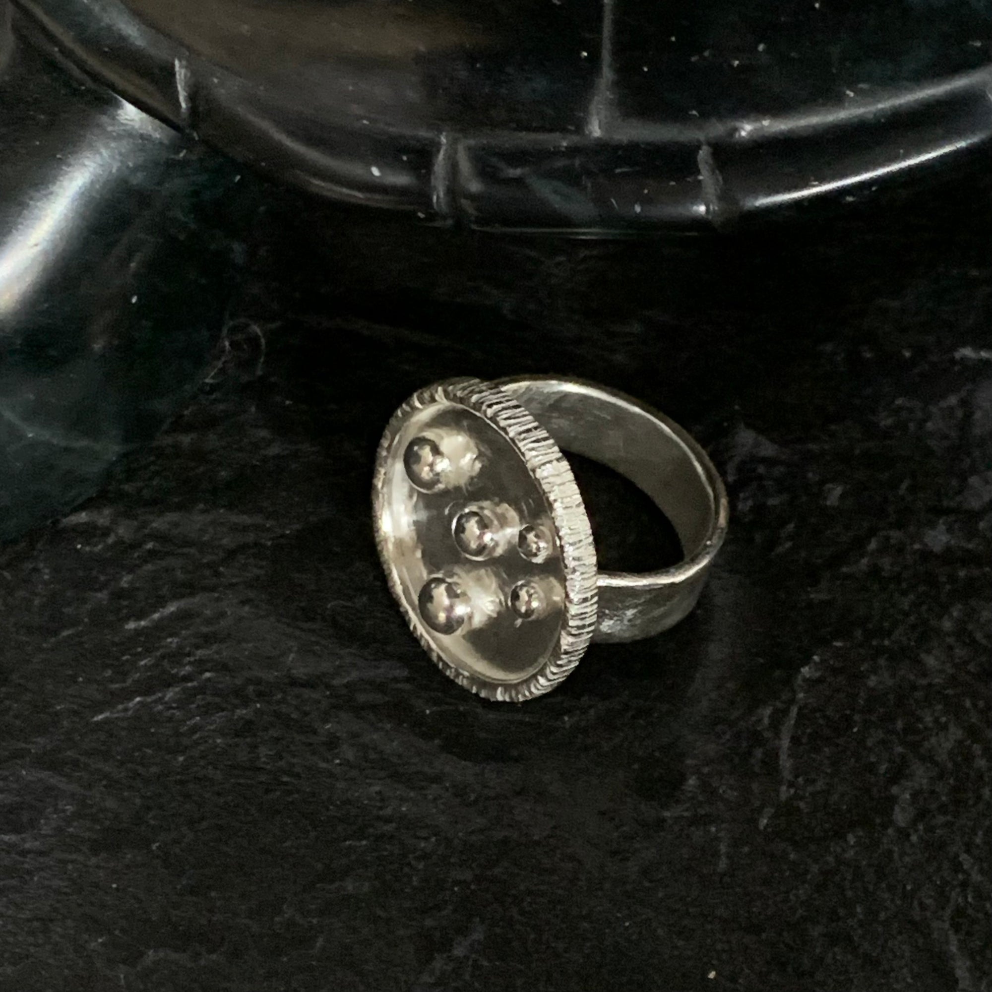 Lg Round Sterling Silver Ring