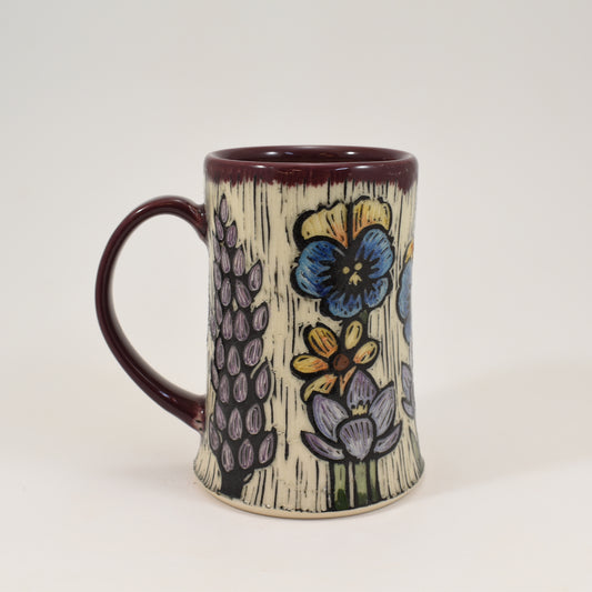 Mug - Spring Flowers, Purple