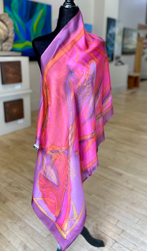 22" x 70" Silk Scarf