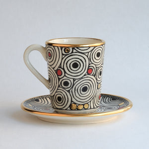 Espresso Cup & Saucer - Pebbles and Ripples