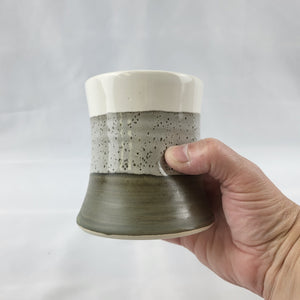 Thumb Cup - Moss & White