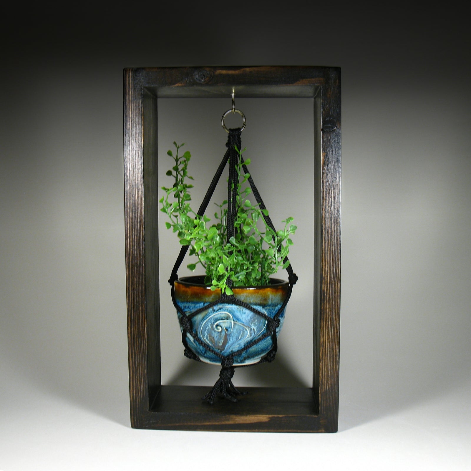 Framed Macrame Pots