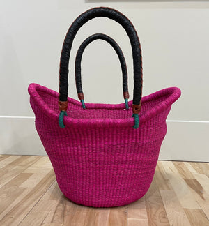 L Dip-Dyed Nyariga Basket- Hot Pink