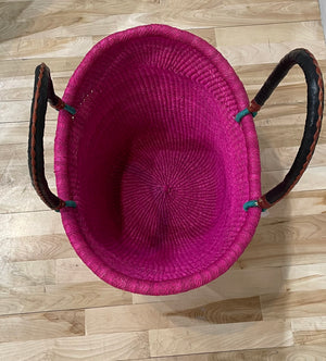 L Dip-Dyed Nyariga Basket- Hot Pink