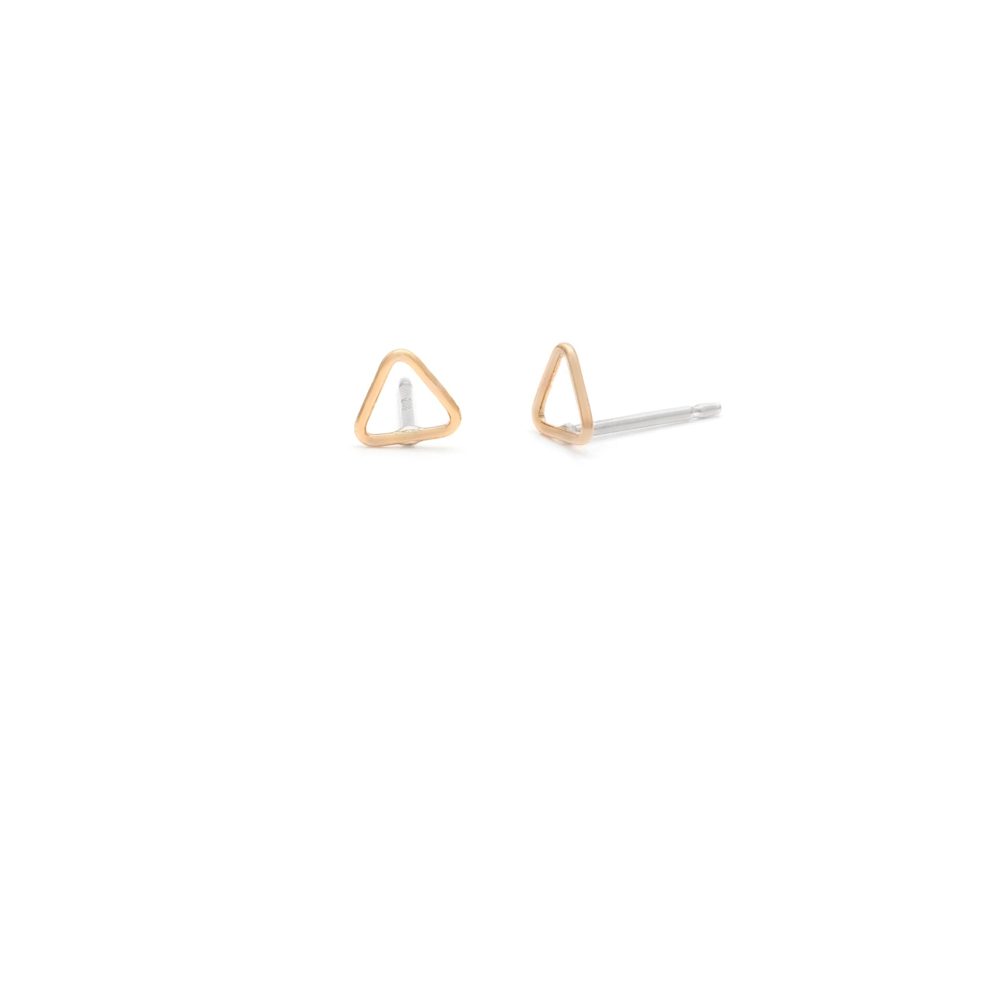 Tiny Gold Fill Triangle Studs