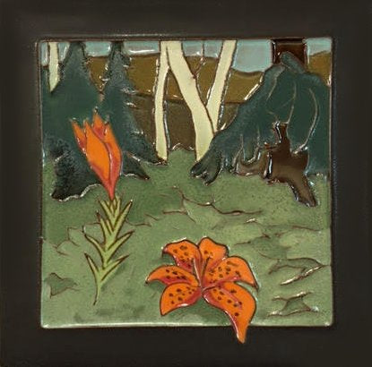 Woodland Lilies Tile