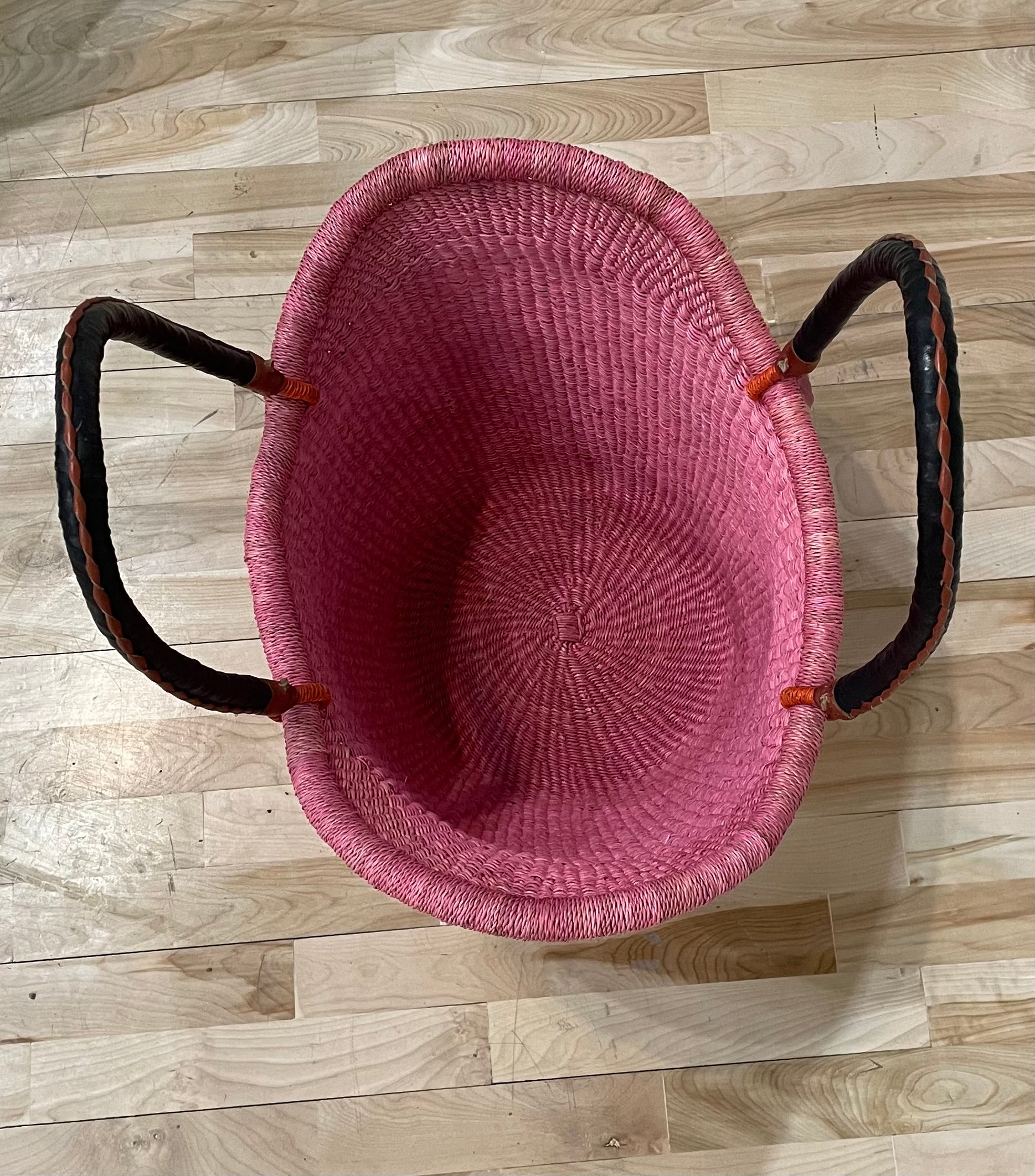 L Dip-Dyed Nyariga Basket- Light Pink