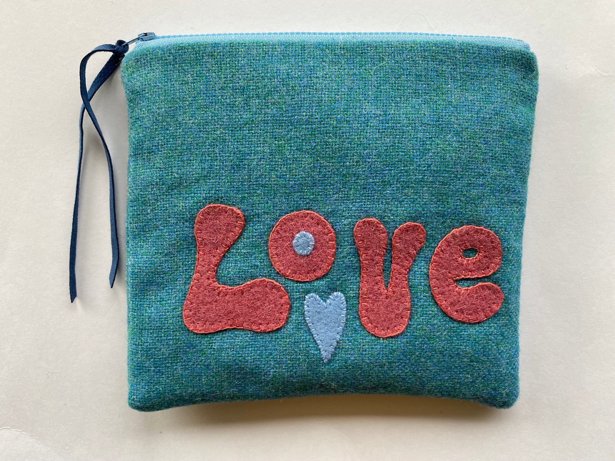 Turquoise Love Pouch