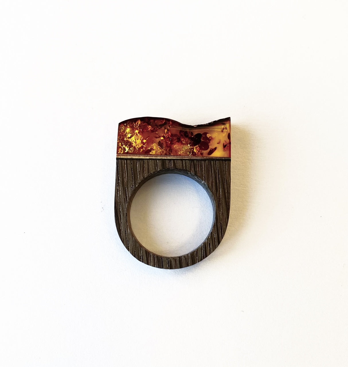 Ring - Amber, Oak